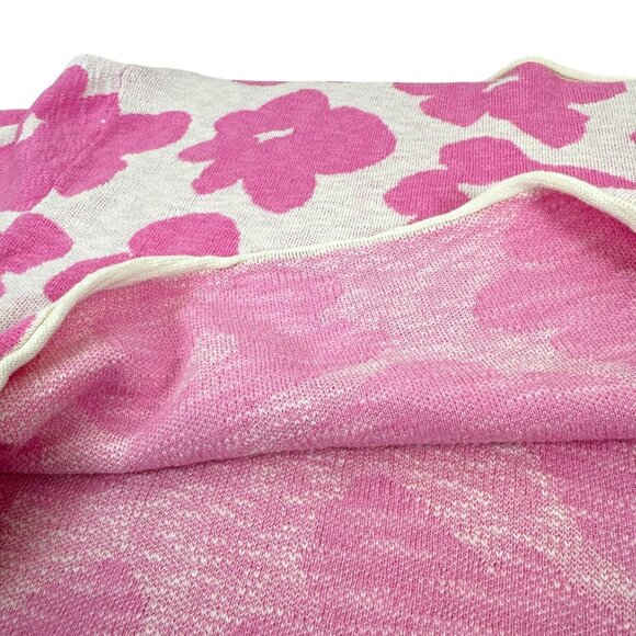 Promesa | S | Floral Knit Crop Sweater | Y2K | Cottagecore | Retro | Feminine - Picture 10 of 16